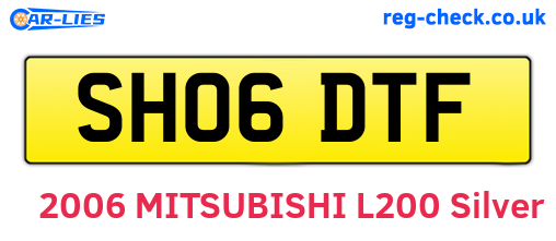 SH06DTF are the vehicle registration plates.