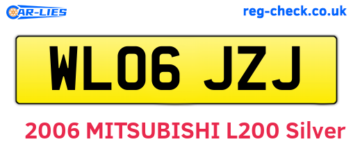 WL06JZJ are the vehicle registration plates.