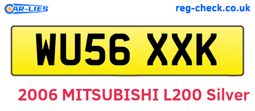 WU56XXK are the vehicle registration plates.