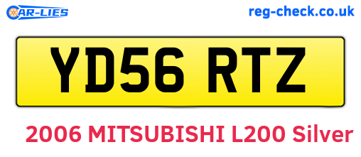 YD56RTZ are the vehicle registration plates.