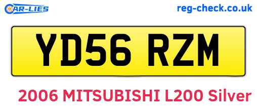 YD56RZM are the vehicle registration plates.