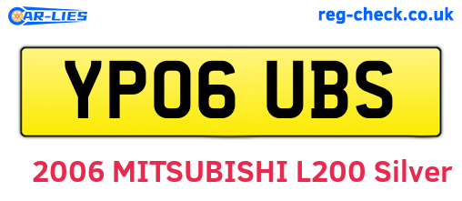 YP06UBS are the vehicle registration plates.