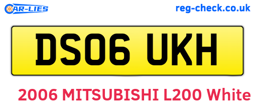 DS06UKH are the vehicle registration plates.