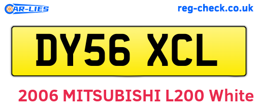 DY56XCL are the vehicle registration plates.