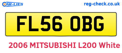 FL56OBG are the vehicle registration plates.