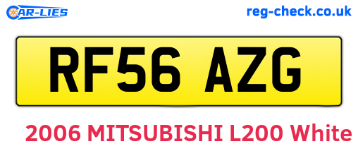 RF56AZG are the vehicle registration plates.