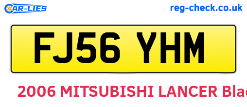 FJ56YHM are the vehicle registration plates.