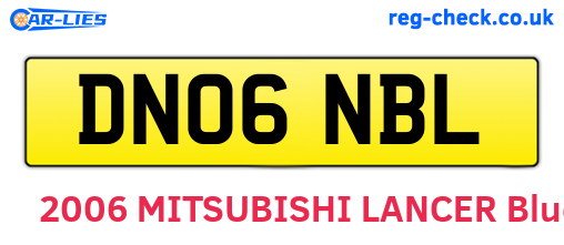 DN06NBL are the vehicle registration plates.