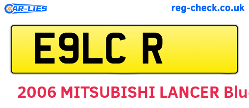 E9LCR are the vehicle registration plates.