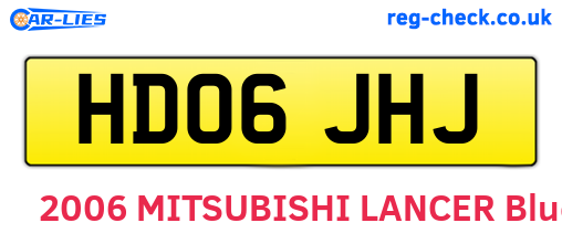HD06JHJ are the vehicle registration plates.
