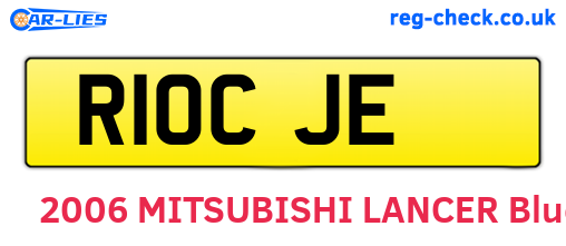 R10CJE are the vehicle registration plates.