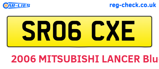 SR06CXE are the vehicle registration plates.