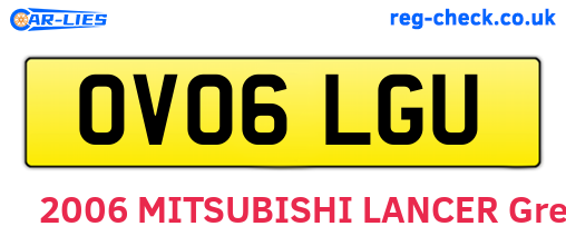 OV06LGU are the vehicle registration plates.