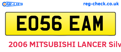 EO56EAM are the vehicle registration plates.