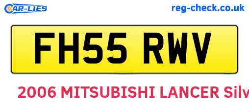 FH55RWV are the vehicle registration plates.