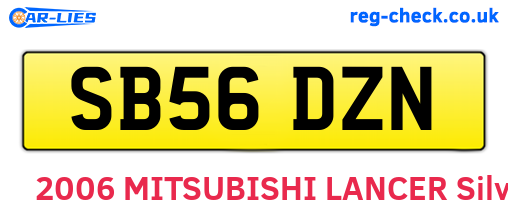 SB56DZN are the vehicle registration plates.