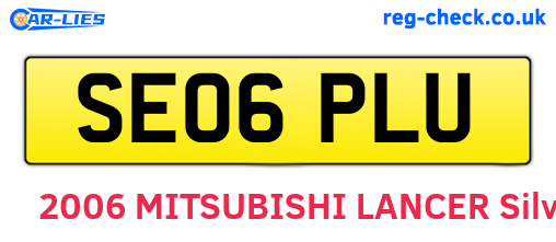 SE06PLU are the vehicle registration plates.