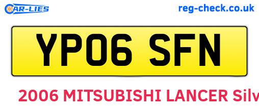 YP06SFN are the vehicle registration plates.
