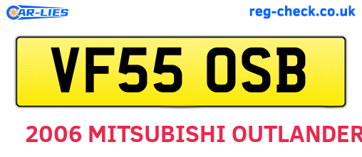 VF55OSB are the vehicle registration plates.