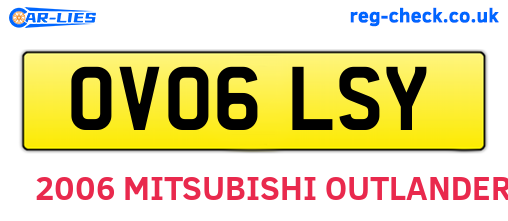 OV06LSY are the vehicle registration plates.