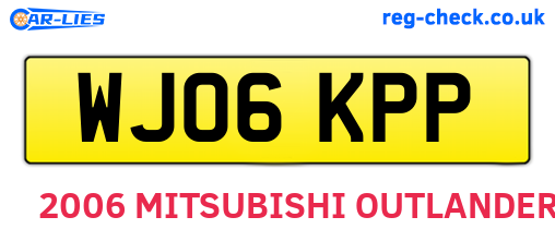 WJ06KPP are the vehicle registration plates.