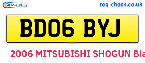 BD06BYJ are the vehicle registration plates.