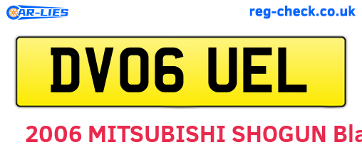 DV06UEL are the vehicle registration plates.