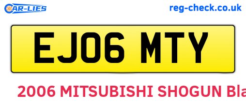 EJ06MTY are the vehicle registration plates.