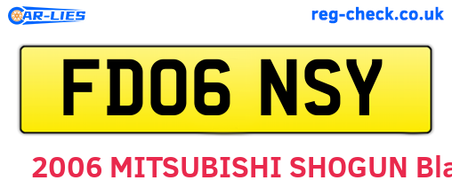 FD06NSY are the vehicle registration plates.
