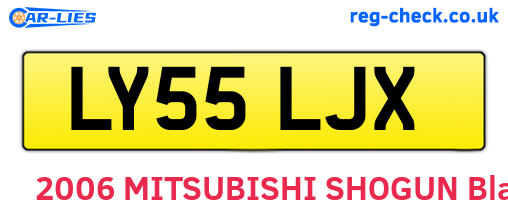 LY55LJX are the vehicle registration plates.