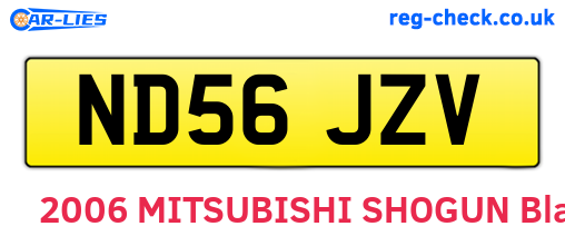 ND56JZV are the vehicle registration plates.