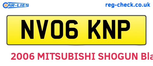 NV06KNP are the vehicle registration plates.