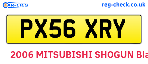 PX56XRY are the vehicle registration plates.