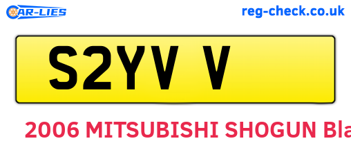 S2YVV are the vehicle registration plates.