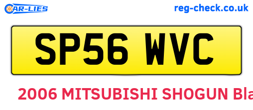 SP56WVC are the vehicle registration plates.