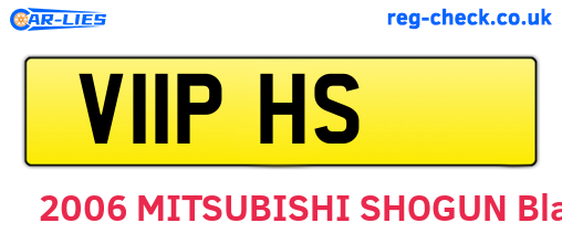 V11PHS are the vehicle registration plates.