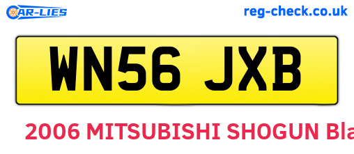 WN56JXB are the vehicle registration plates.