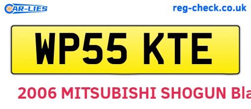 WP55KTE are the vehicle registration plates.