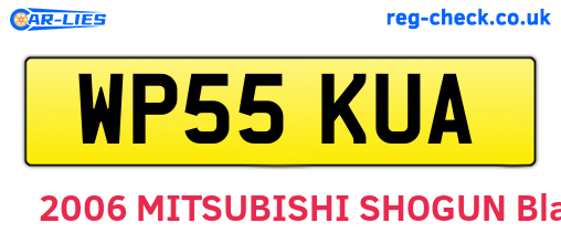 WP55KUA are the vehicle registration plates.