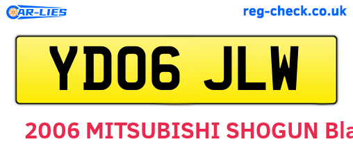 YD06JLW are the vehicle registration plates.