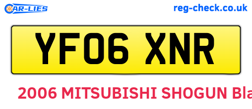 YF06XNR are the vehicle registration plates.