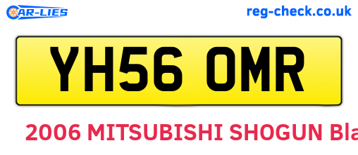 YH56OMR are the vehicle registration plates.
