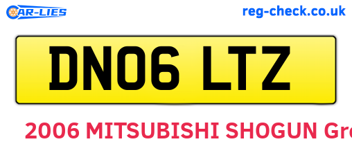 DN06LTZ are the vehicle registration plates.