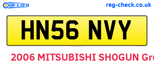 HN56NVY are the vehicle registration plates.