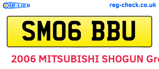 SM06BBU are the vehicle registration plates.