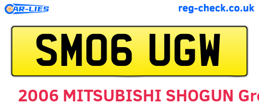 SM06UGW are the vehicle registration plates.