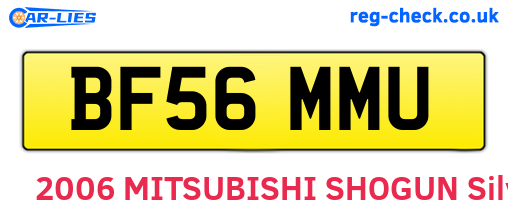 BF56MMU are the vehicle registration plates.