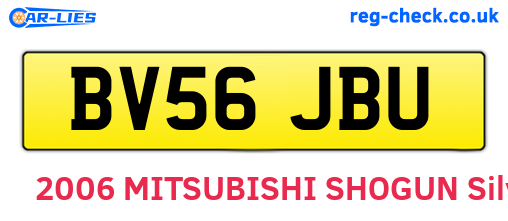 BV56JBU are the vehicle registration plates.