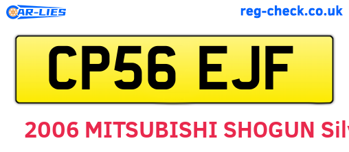 CP56EJF are the vehicle registration plates.