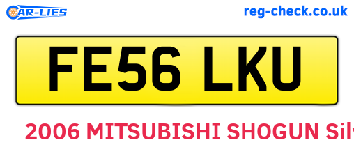 FE56LKU are the vehicle registration plates.
